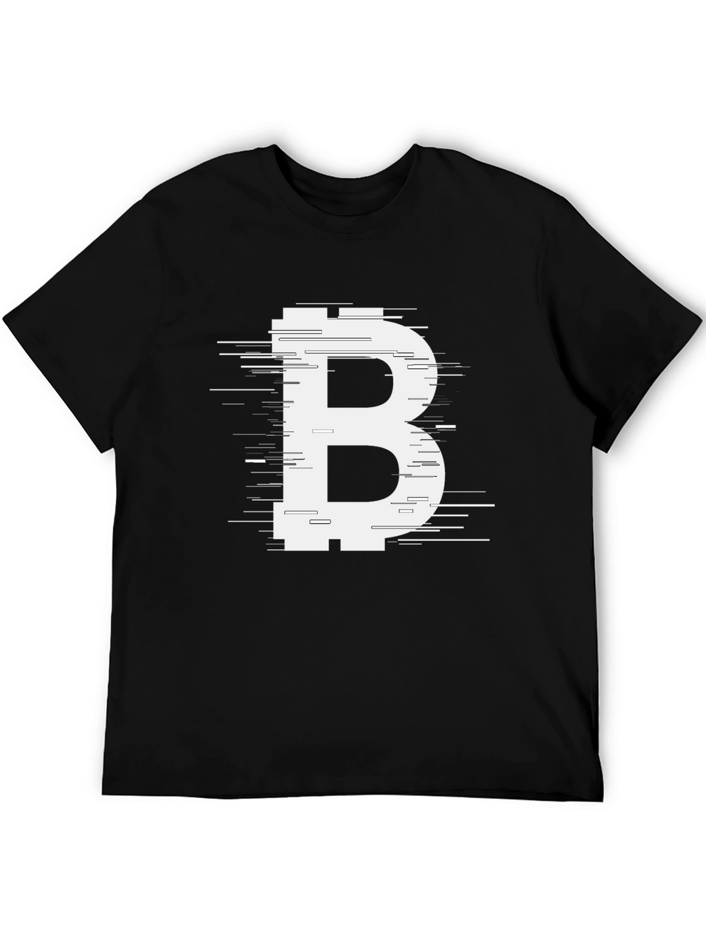 Bitcoin B Glitch Style Graphic Tee