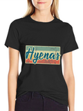 Retro Hyenas Graphic T-Shirt - Black