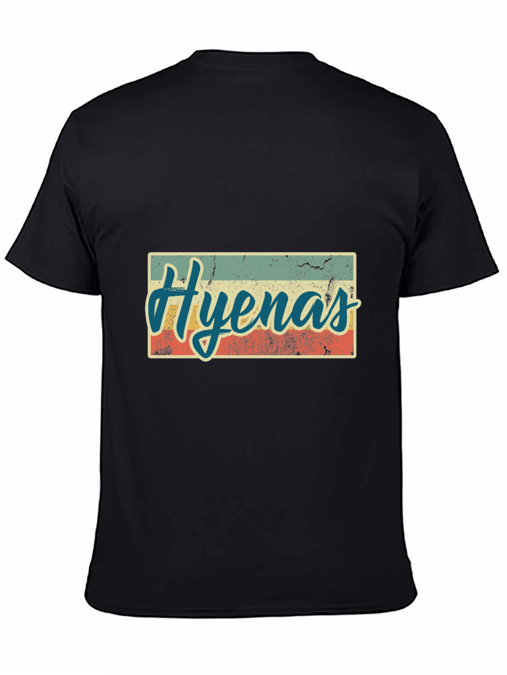 Retro Hyenas Graphic T-Shirt - Black