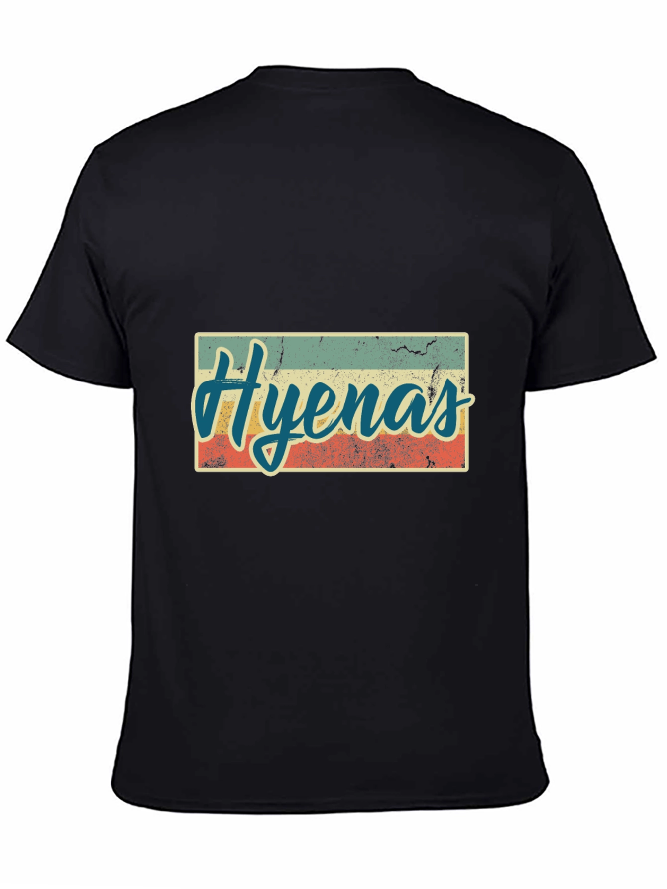 Retro Hyenas Graphic T-Shirt - Black