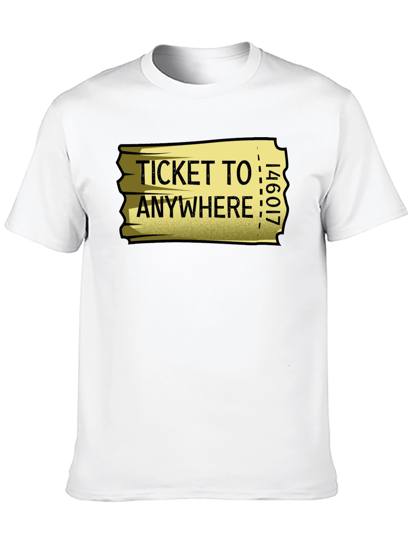 Ticket to Anywhere Graphic T-Shirt - Black