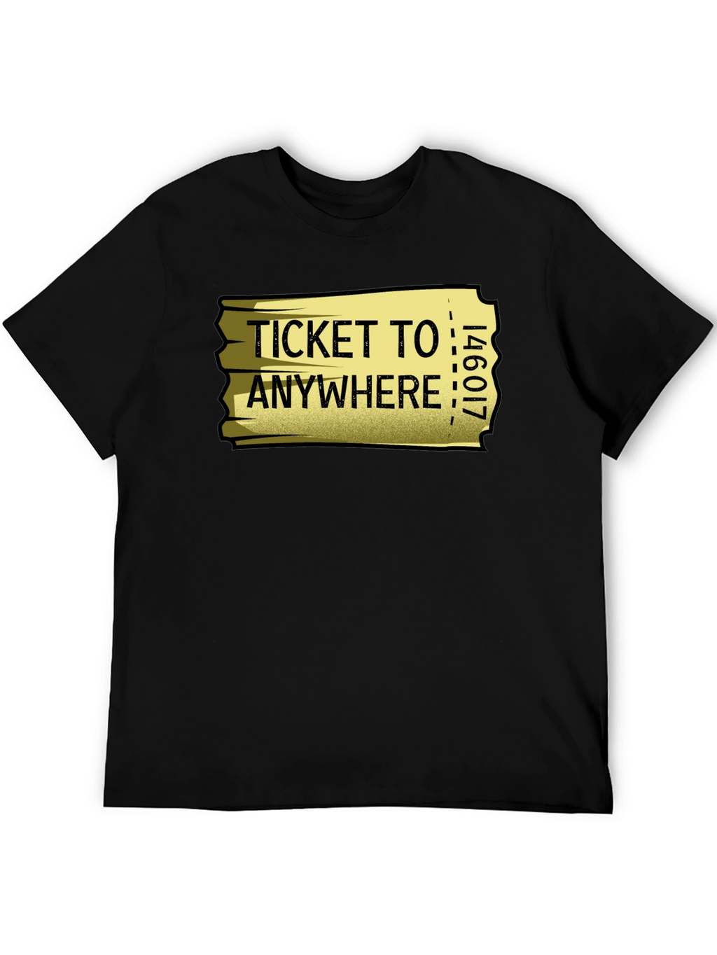Ticket to Anywhere Graphic T-Shirt - Black