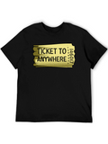 Ticket to Anywhere Graphic T-Shirt - Black