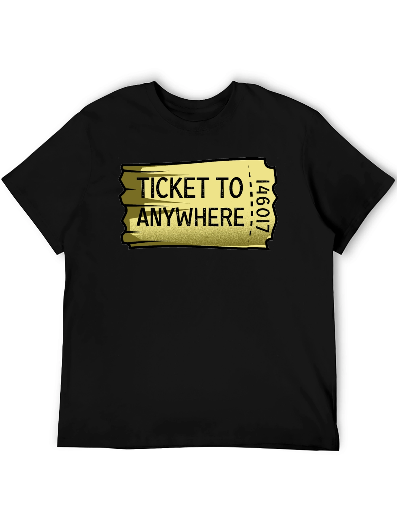 Ticket to Anywhere Graphic T-Shirt - Black