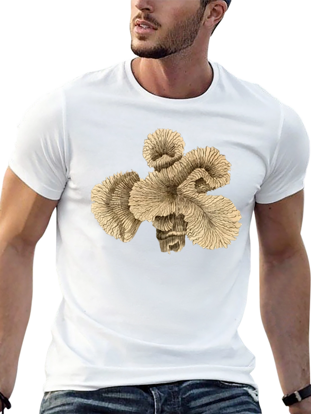 Abstract Coral Graphic Print T-Shirt