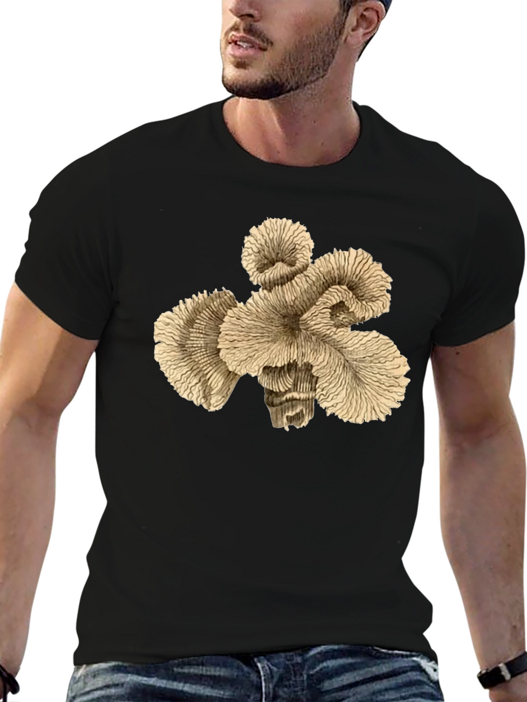 Abstract Coral Graphic Print T-Shirt