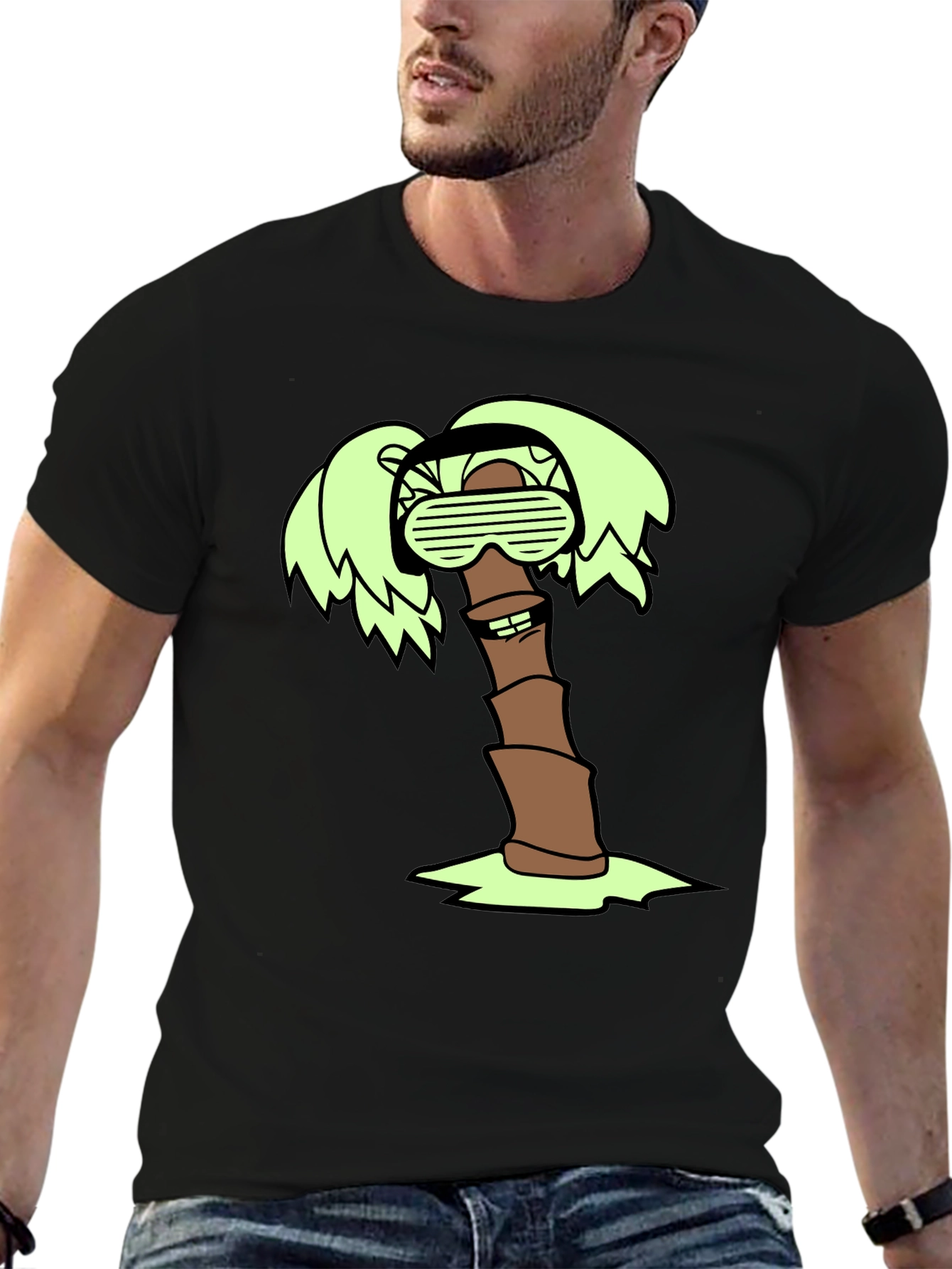 Cool Palm Tree Graphic T-Shirt