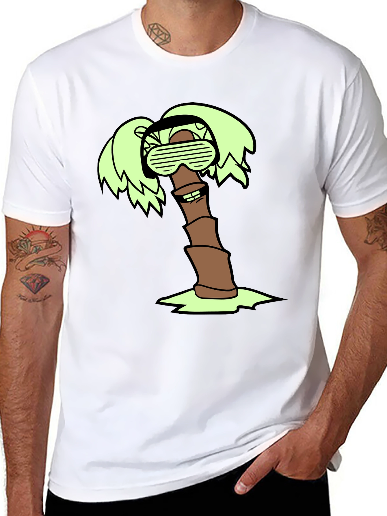 Cool Palm Tree Graphic T-Shirt