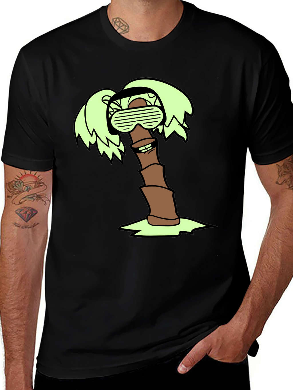 Cool Palm Tree Graphic T-Shirt