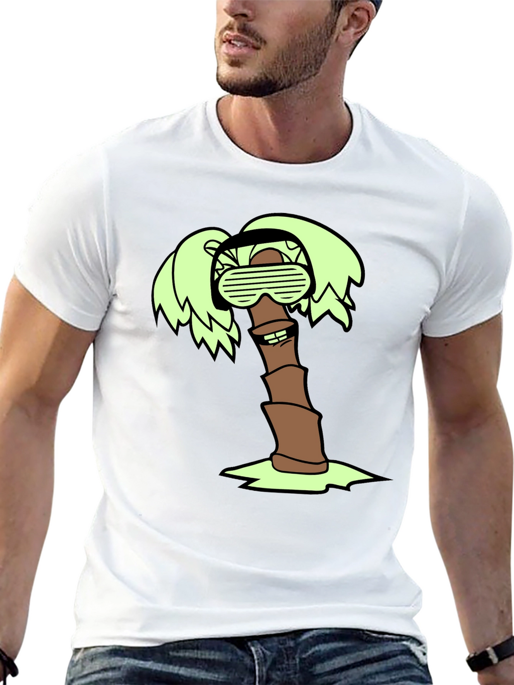 Cool Palm Tree Graphic T-Shirt