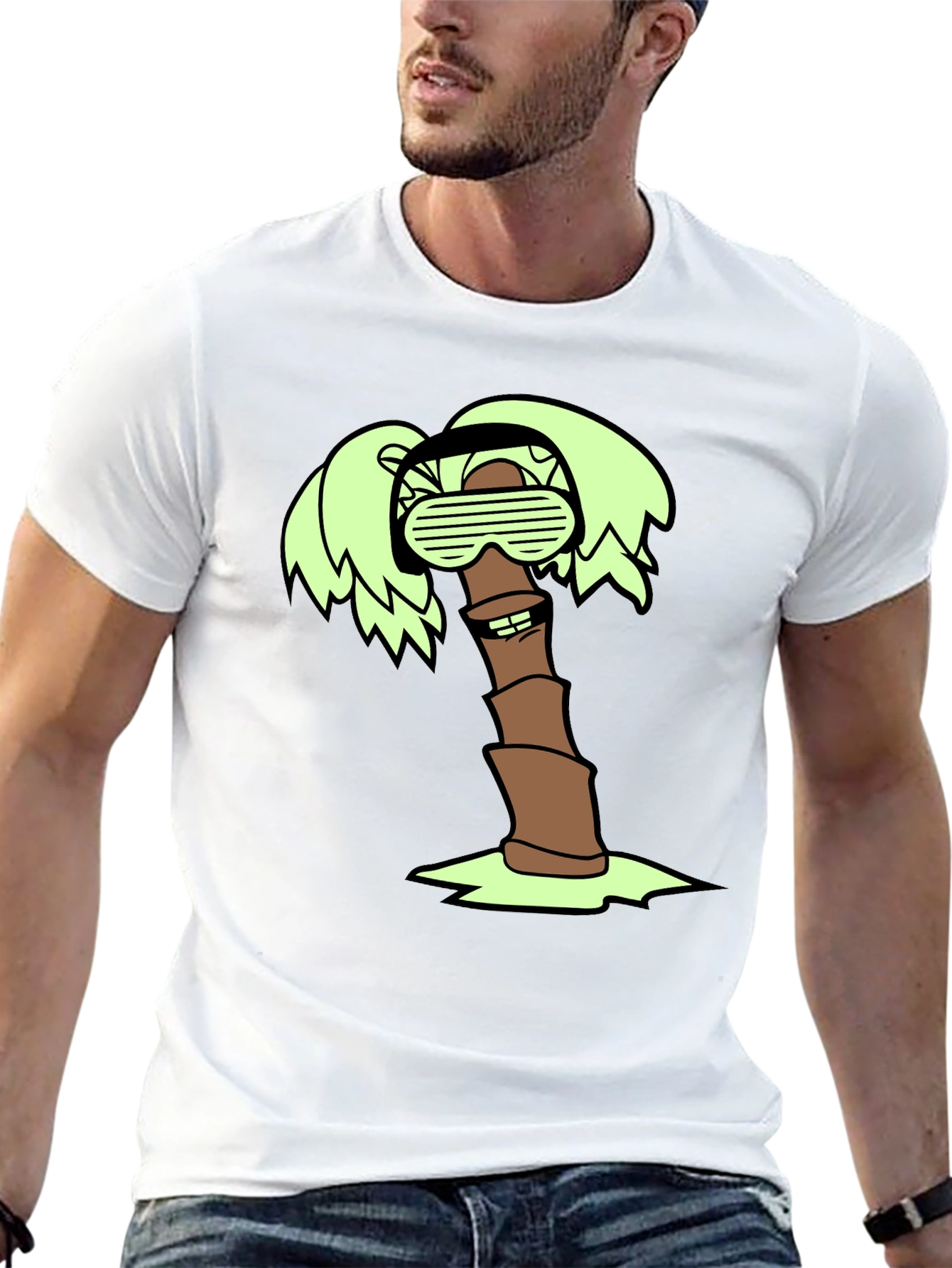 Cool Palm Tree Graphic T-Shirt