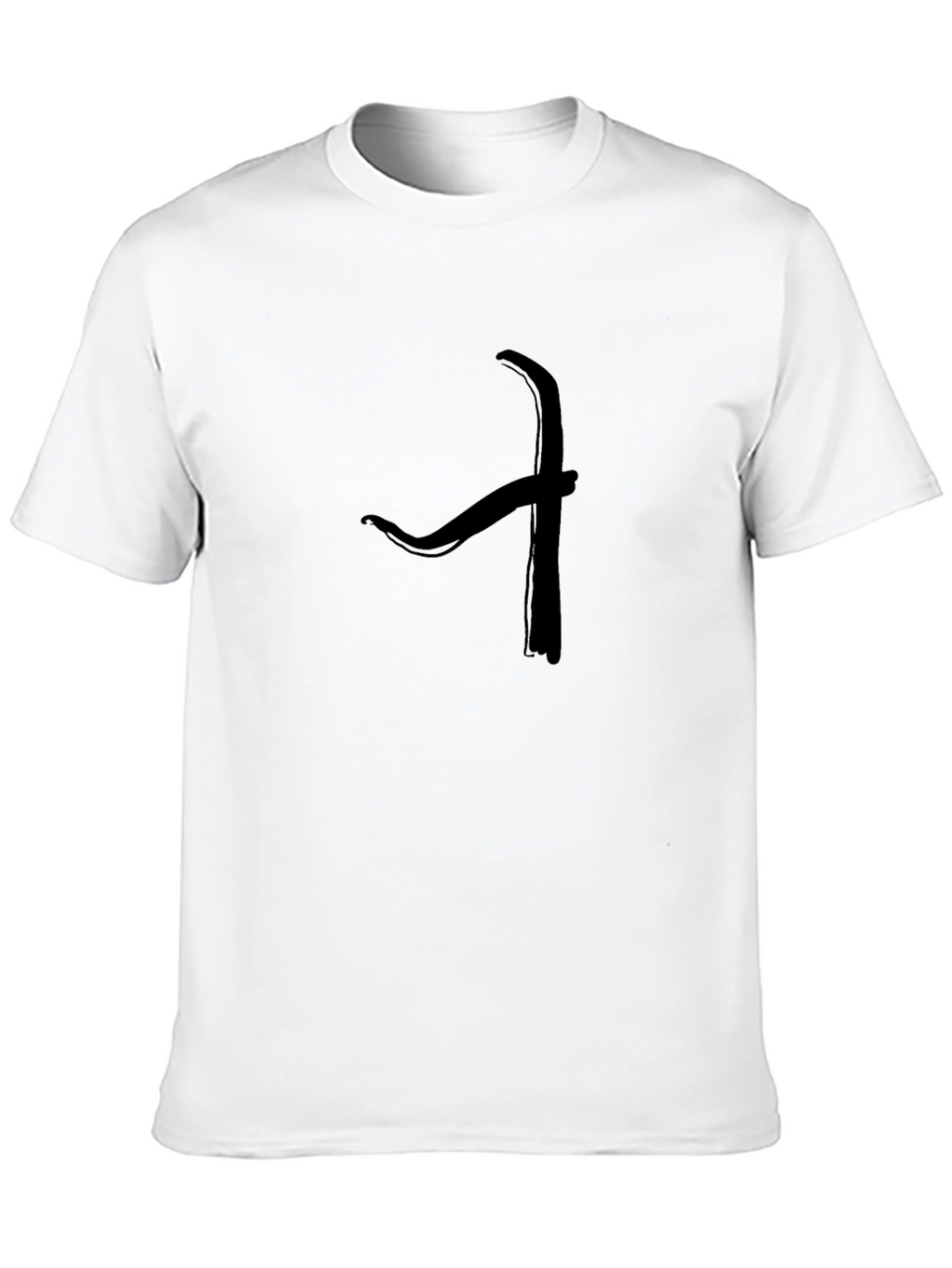 Stylish Black T-Shirt with Abstract Design