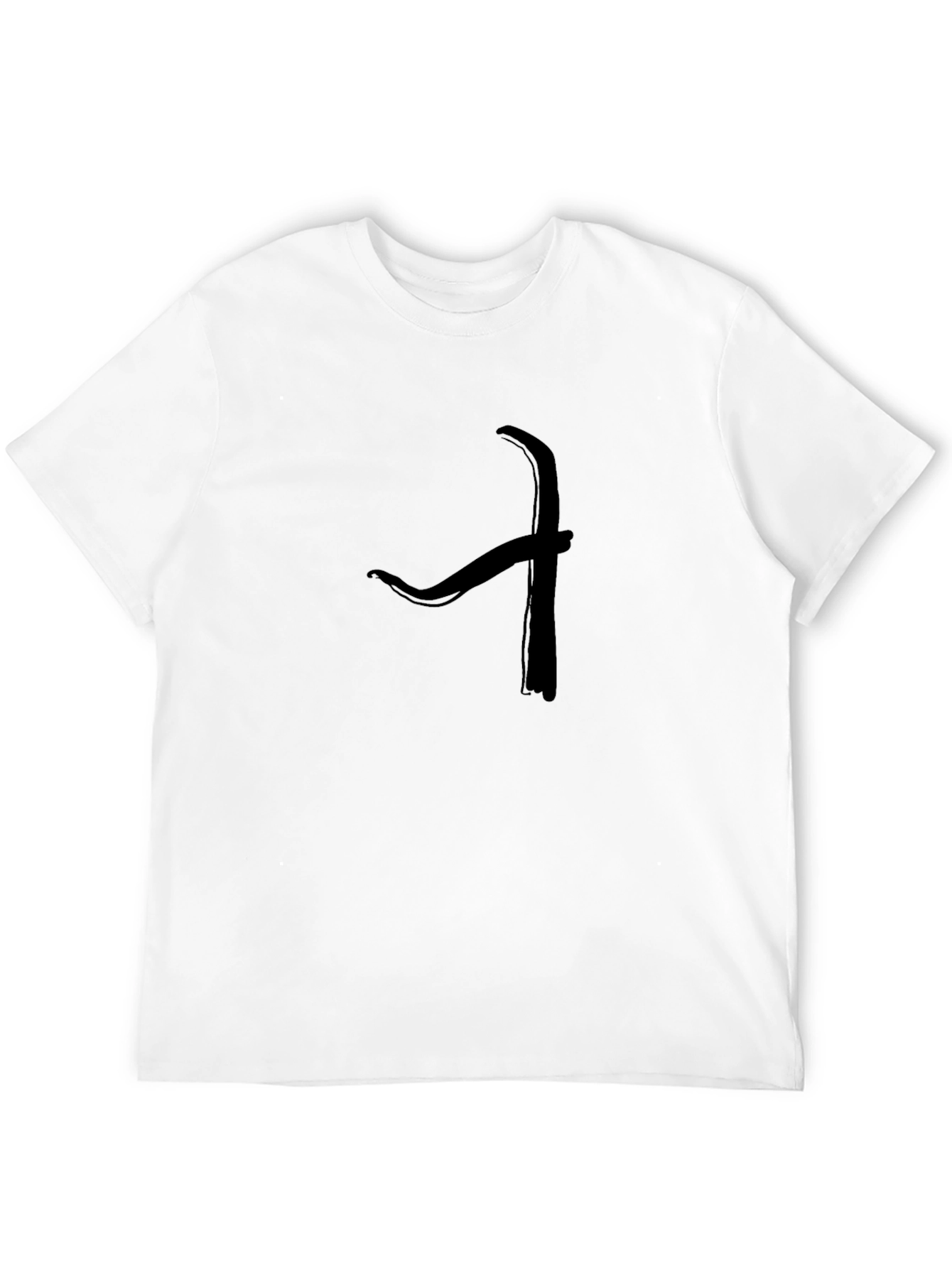 Stylish Black T-Shirt with Abstract Design