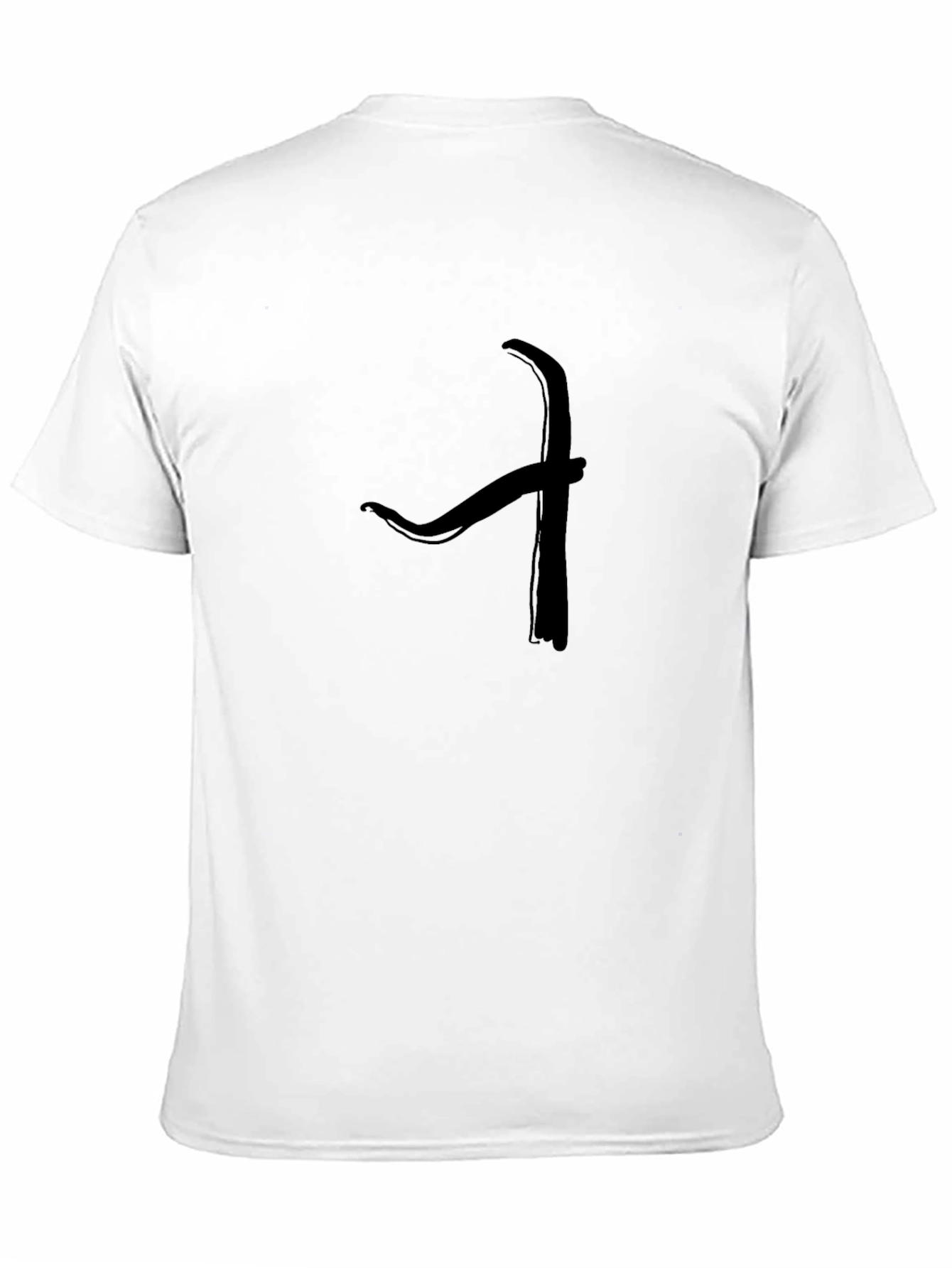Stylish Black T-Shirt with Abstract Design