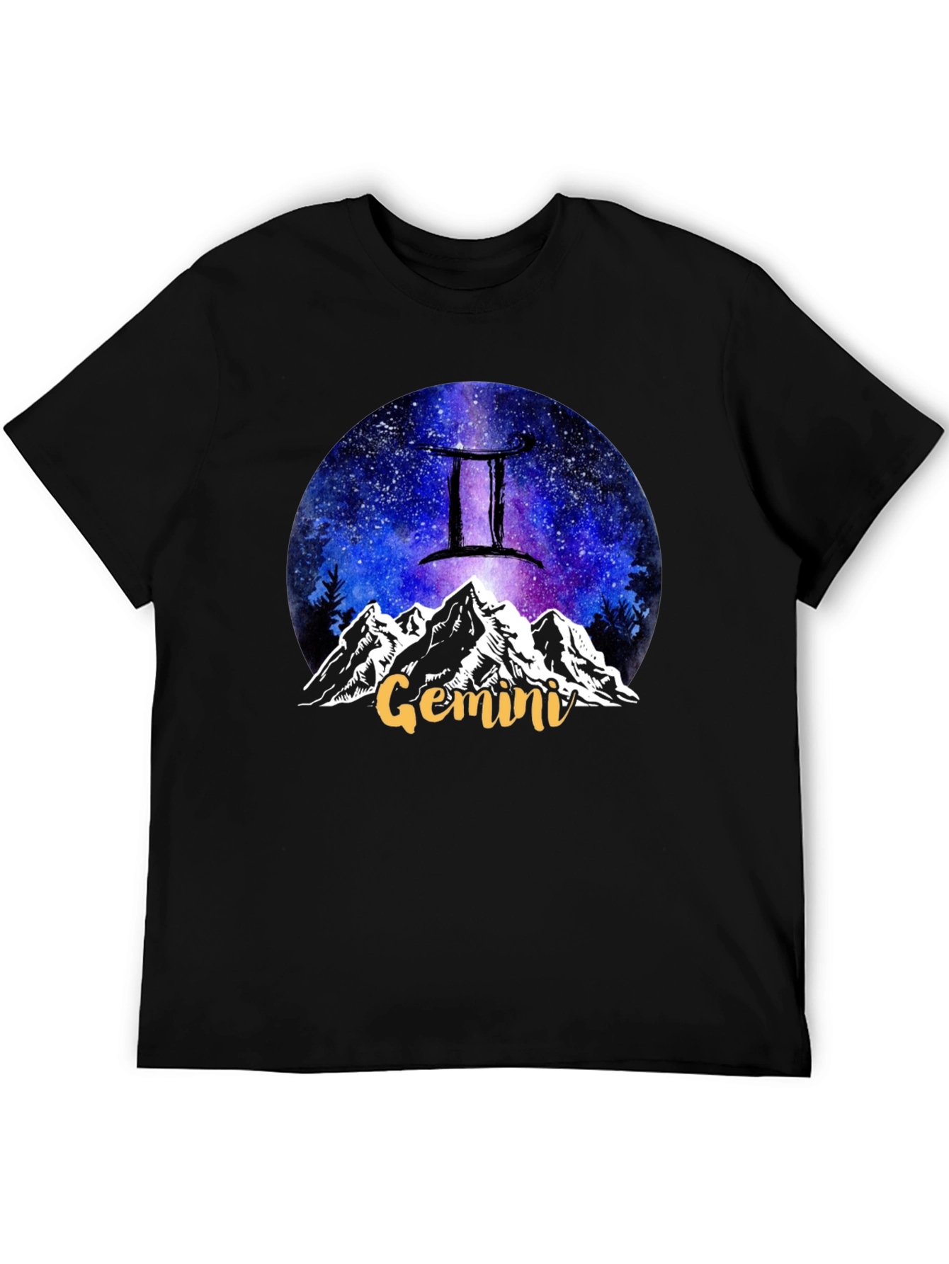 Gemini Zodiac Mountain T-Shirt