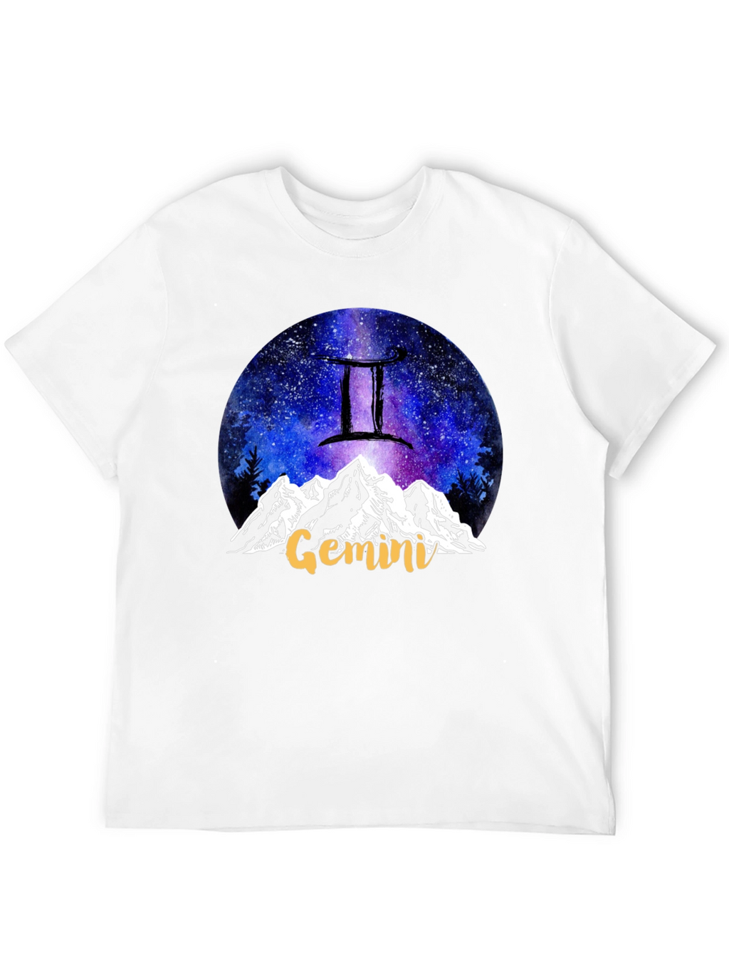 Gemini Zodiac Mountain T-Shirt