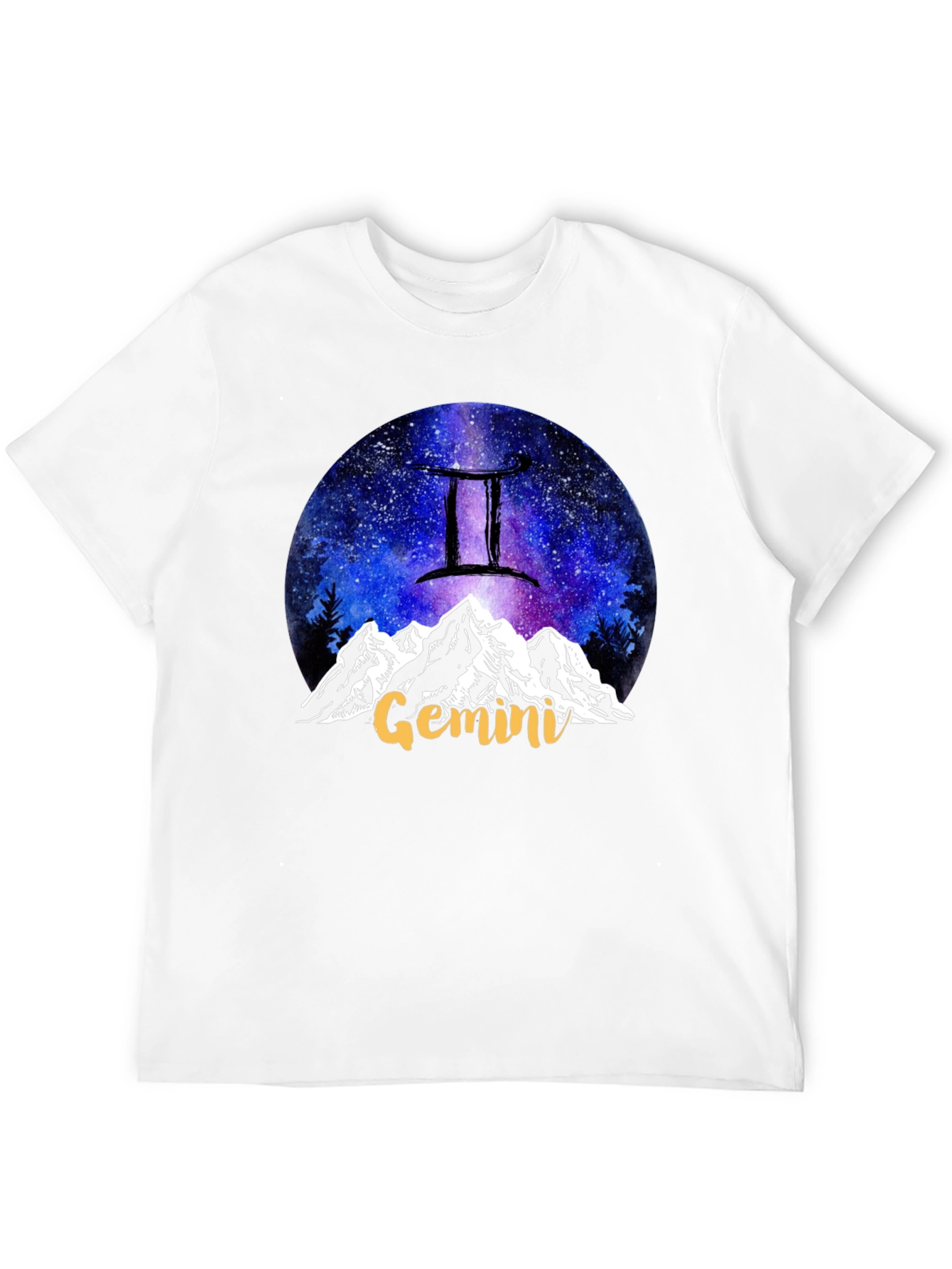 Gemini Zodiac Mountain T-Shirt