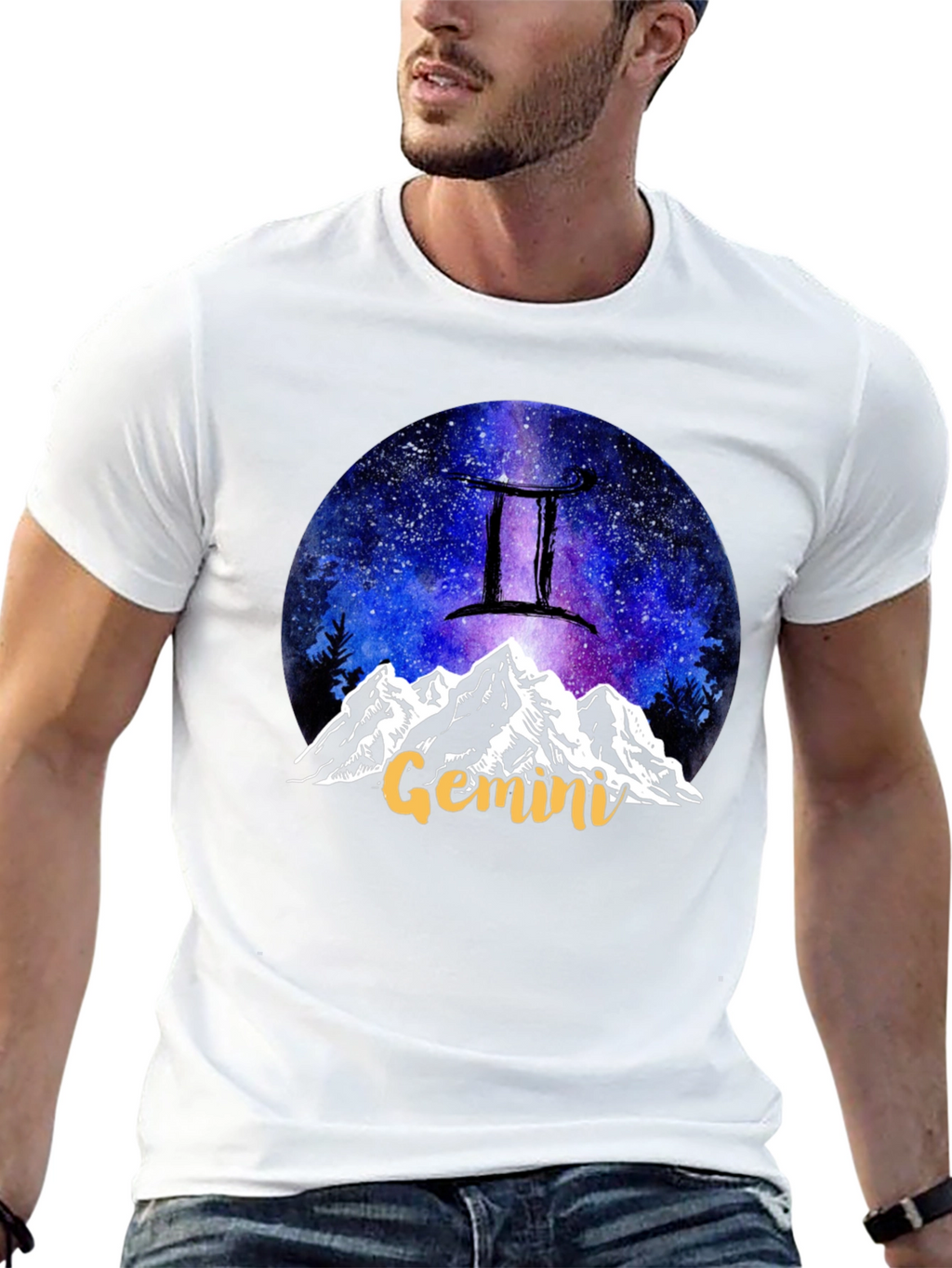 Gemini Zodiac Mountain T-Shirt