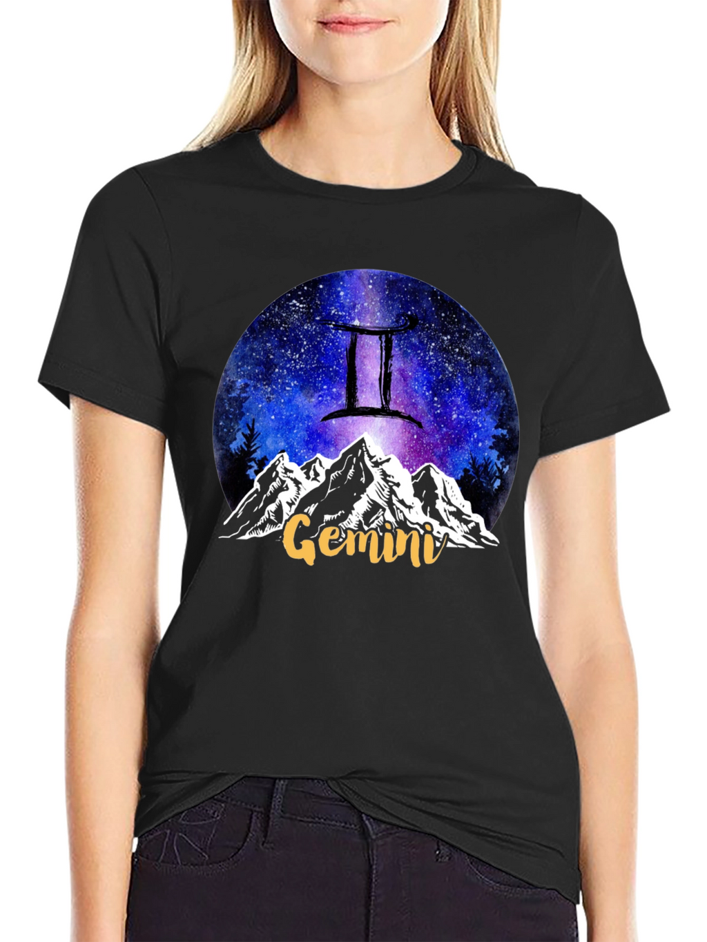 Gemini Zodiac Mountain T-Shirt