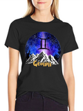 Gemini Zodiac Mountain T-Shirt