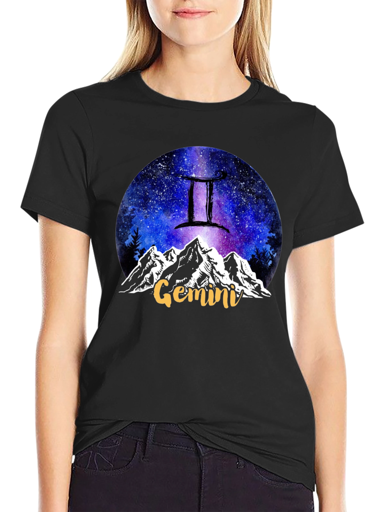 Gemini Zodiac Mountain T-Shirt
