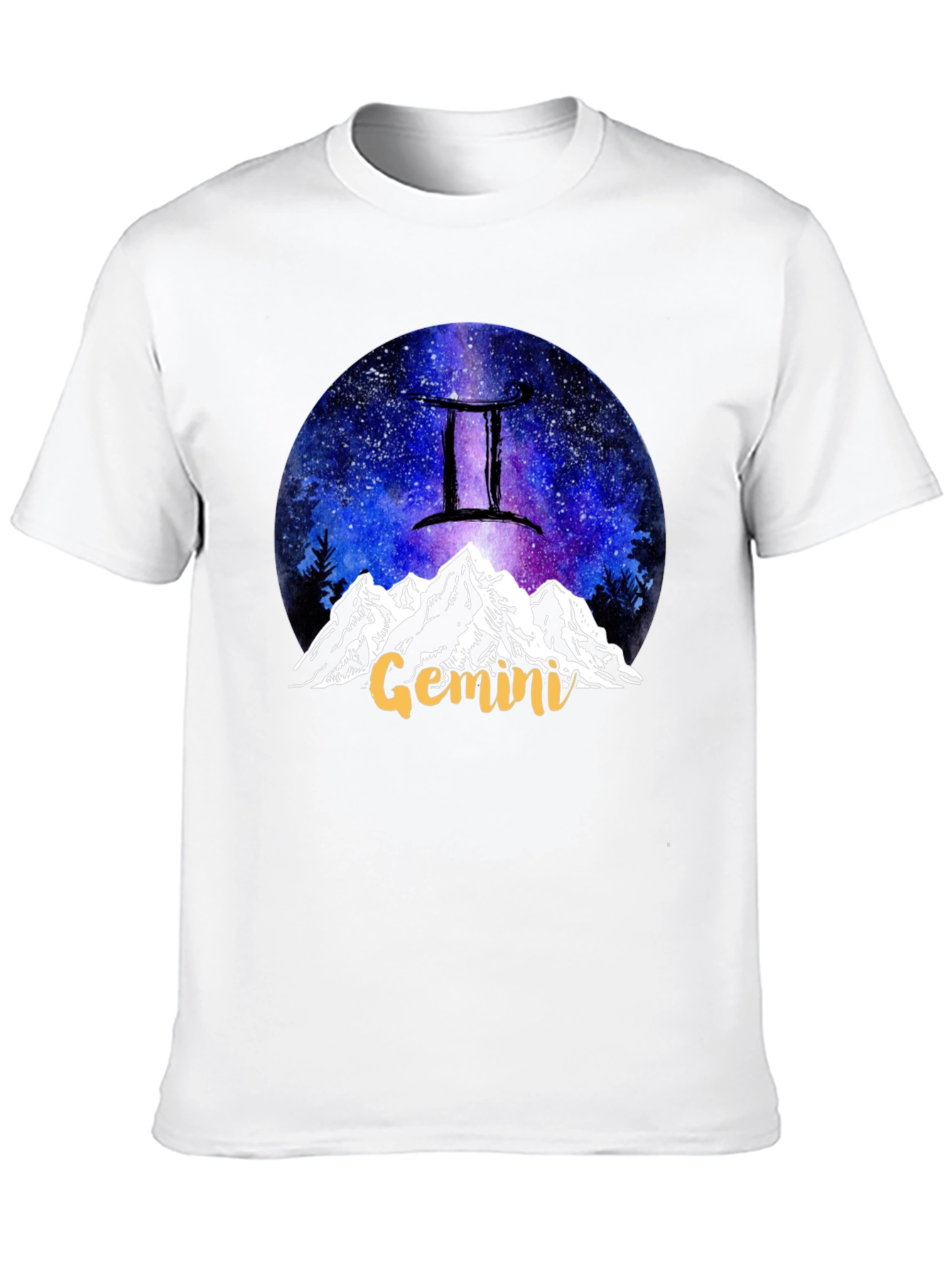 Gemini Zodiac Mountain T-Shirt