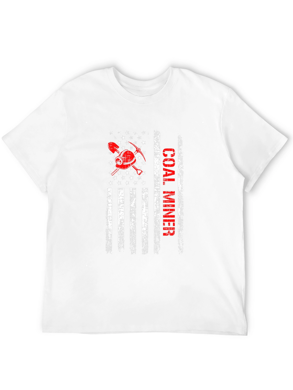 Coal Miner American Flag Graphic T-Shirt