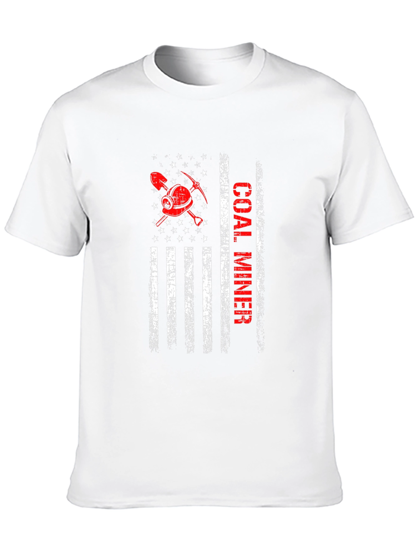 Coal Miner American Flag Graphic T-Shirt