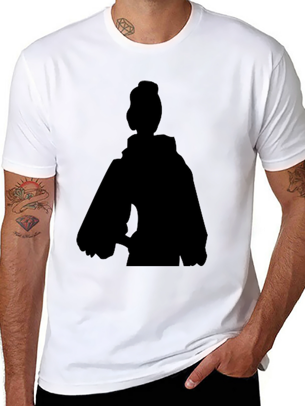 Silhouette Graphic Tee - Black Casual Top