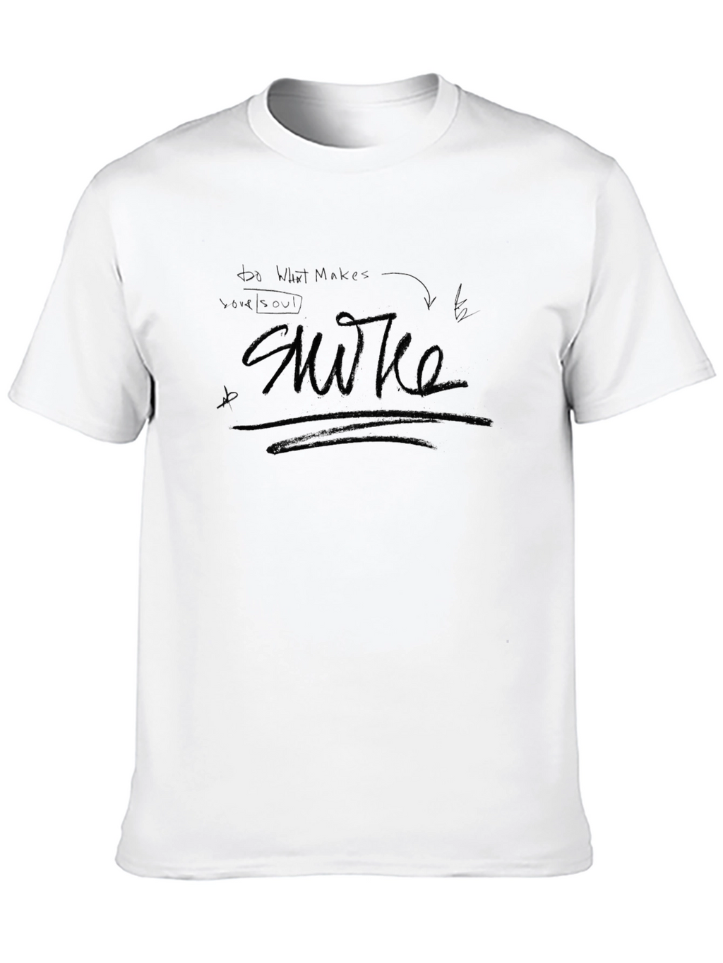 Abstract Sketch Graphic Black T-Shirt