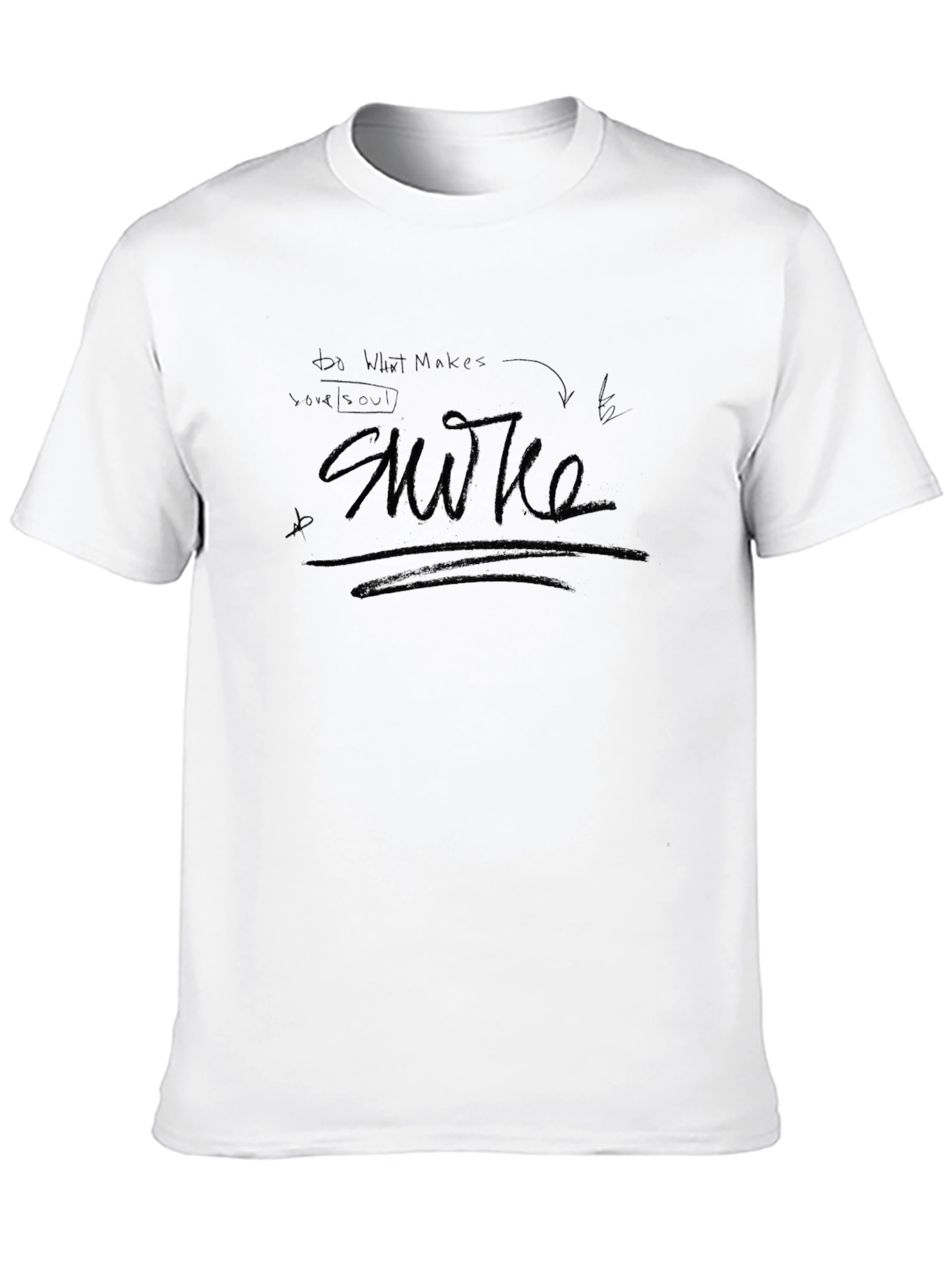 Abstract Sketch Graphic Black T-Shirt