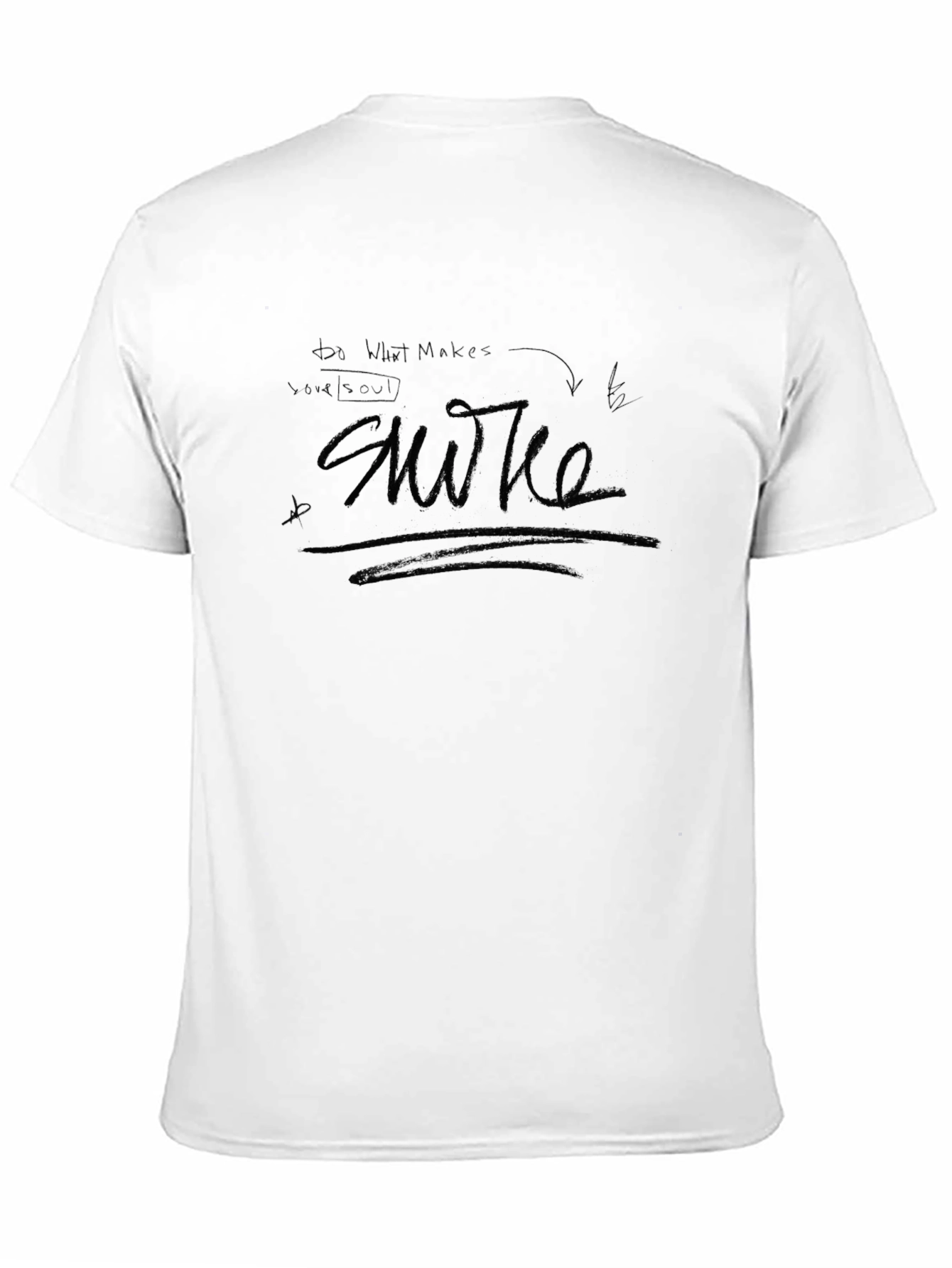 Abstract Sketch Graphic Black T-Shirt