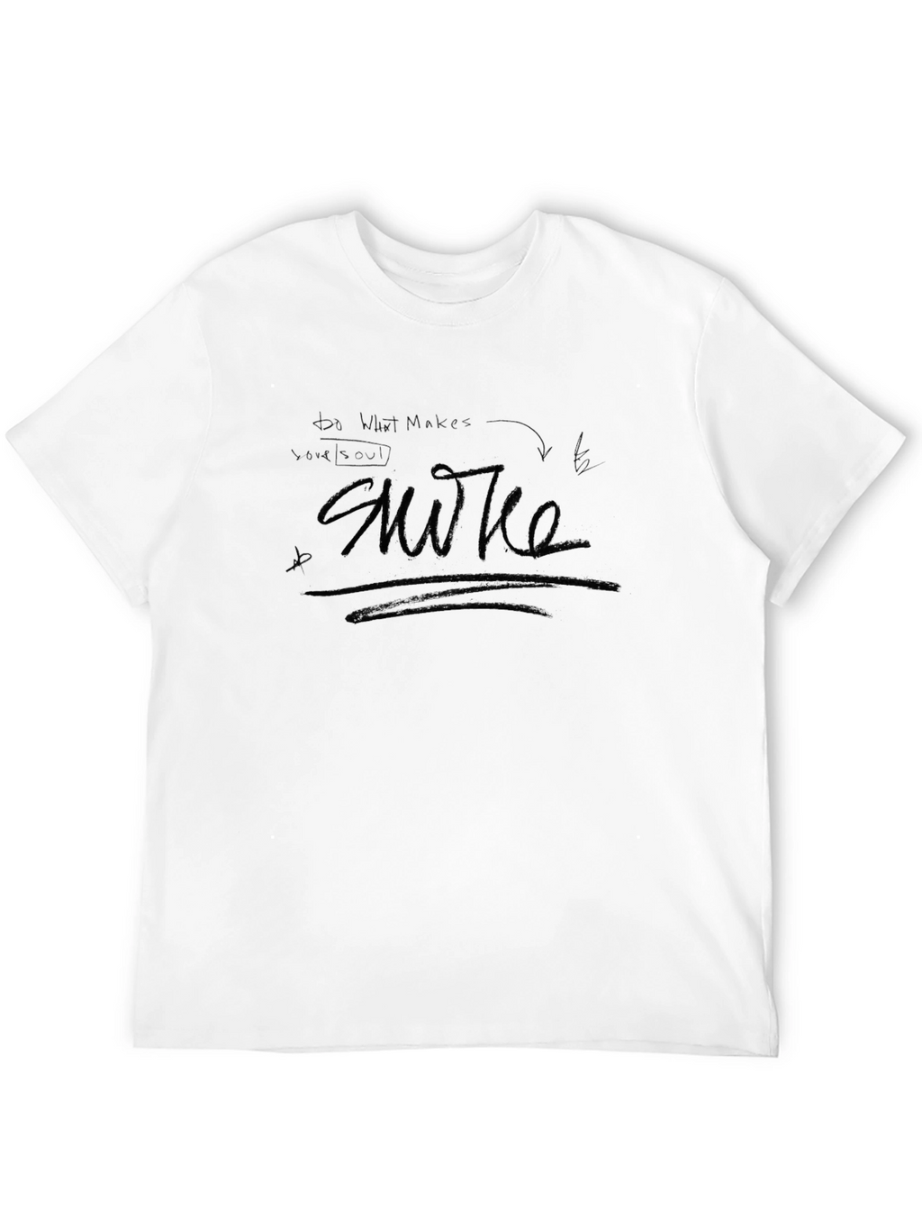 Abstract Sketch Graphic Black T-Shirt