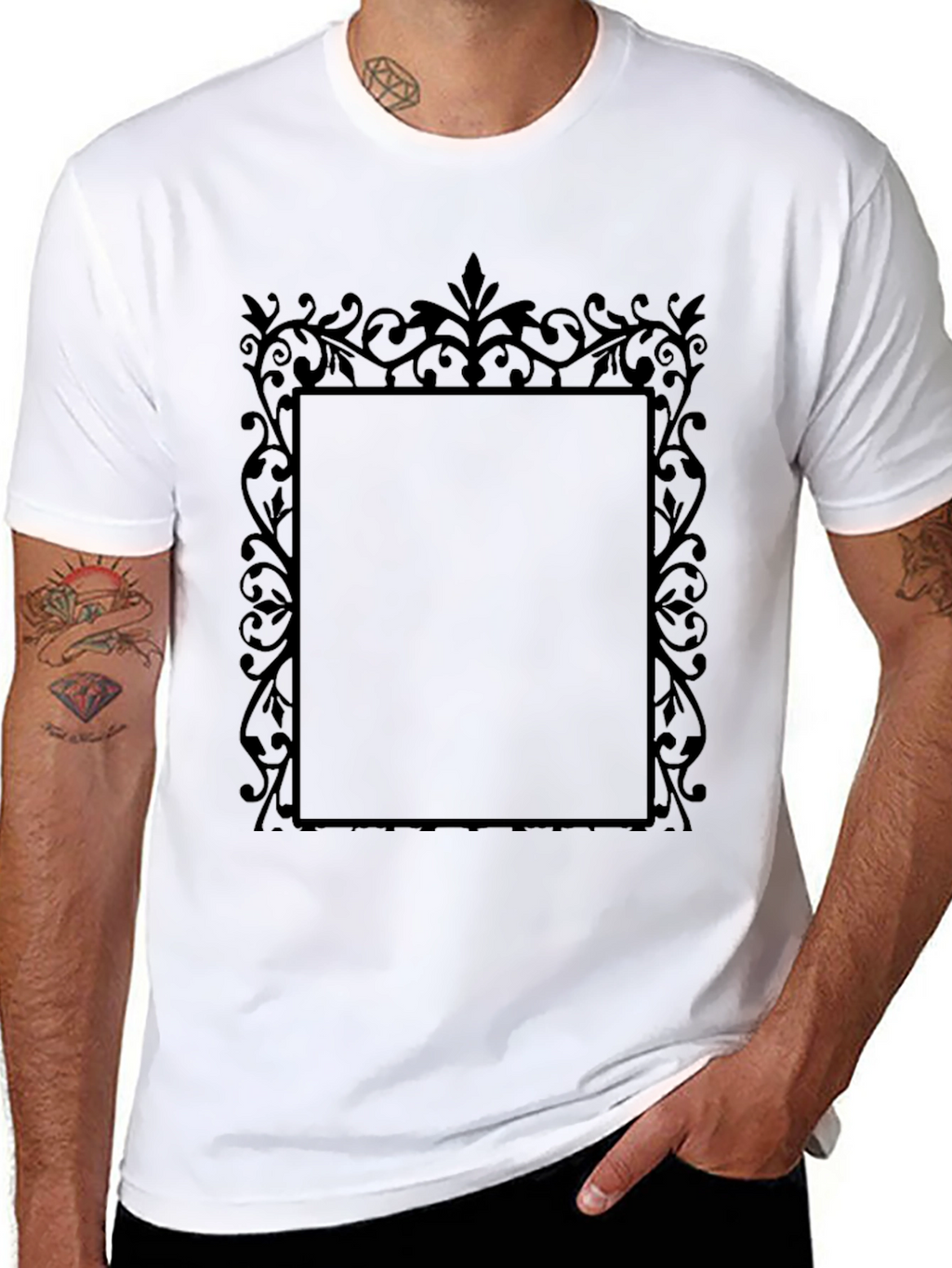 Elegant Framed Black Tee
