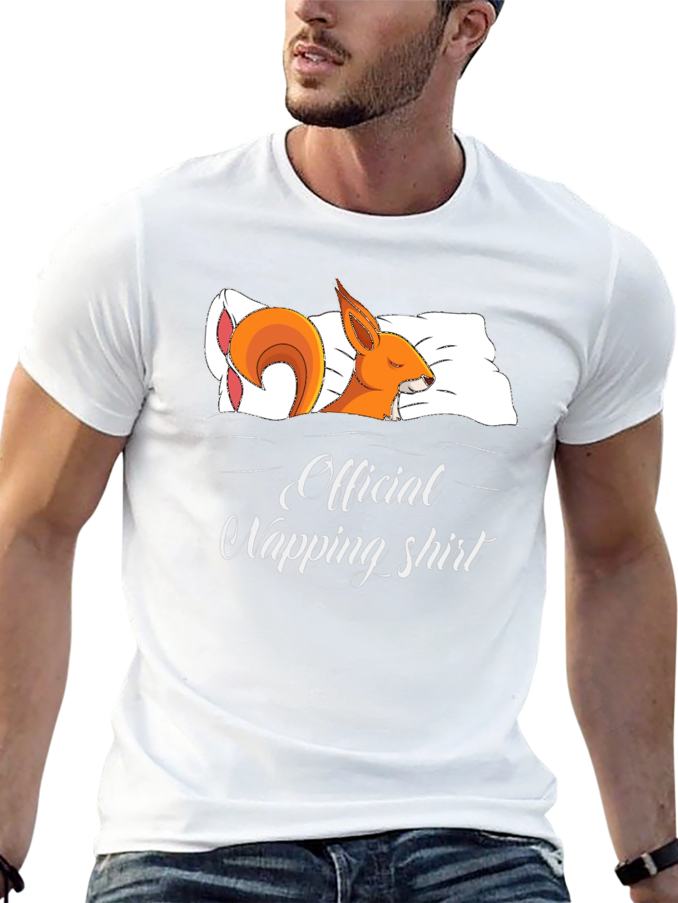 Official Napping Shirt - Squirrel in Bed