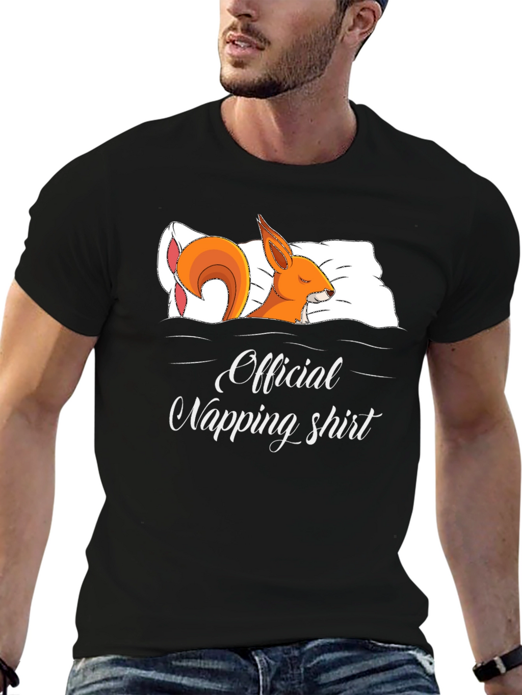 Official Napping Shirt - Squirrel in Bed