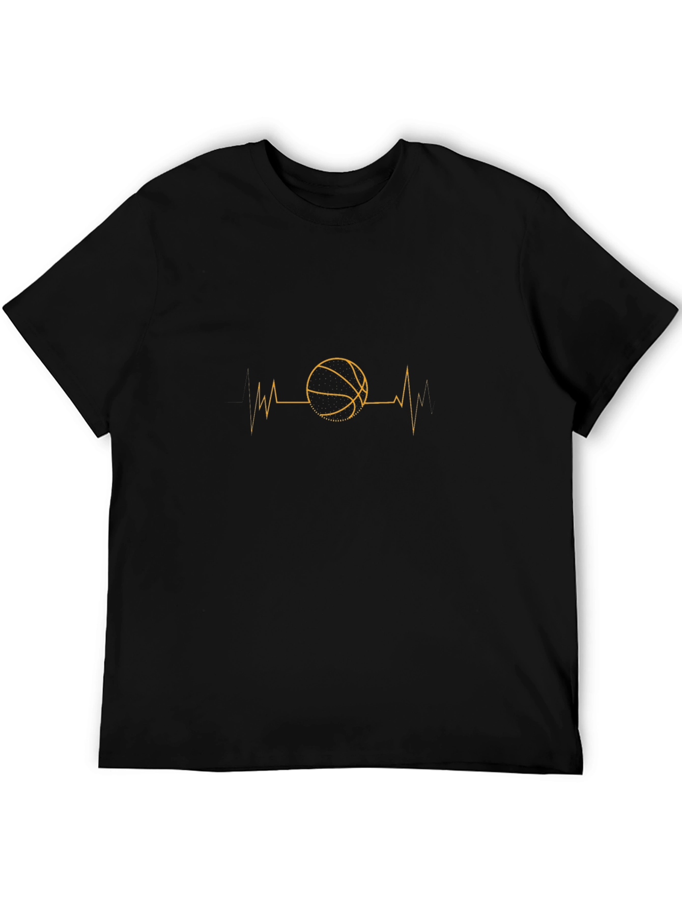Basketball Heartbeat T-Shirt - Sports Fan Apparel