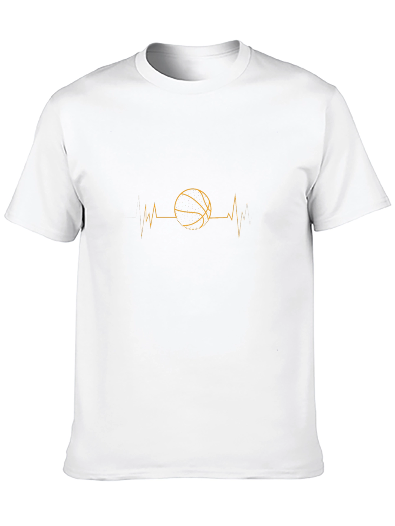 Basketball Heartbeat T-Shirt - Sports Fan Apparel
