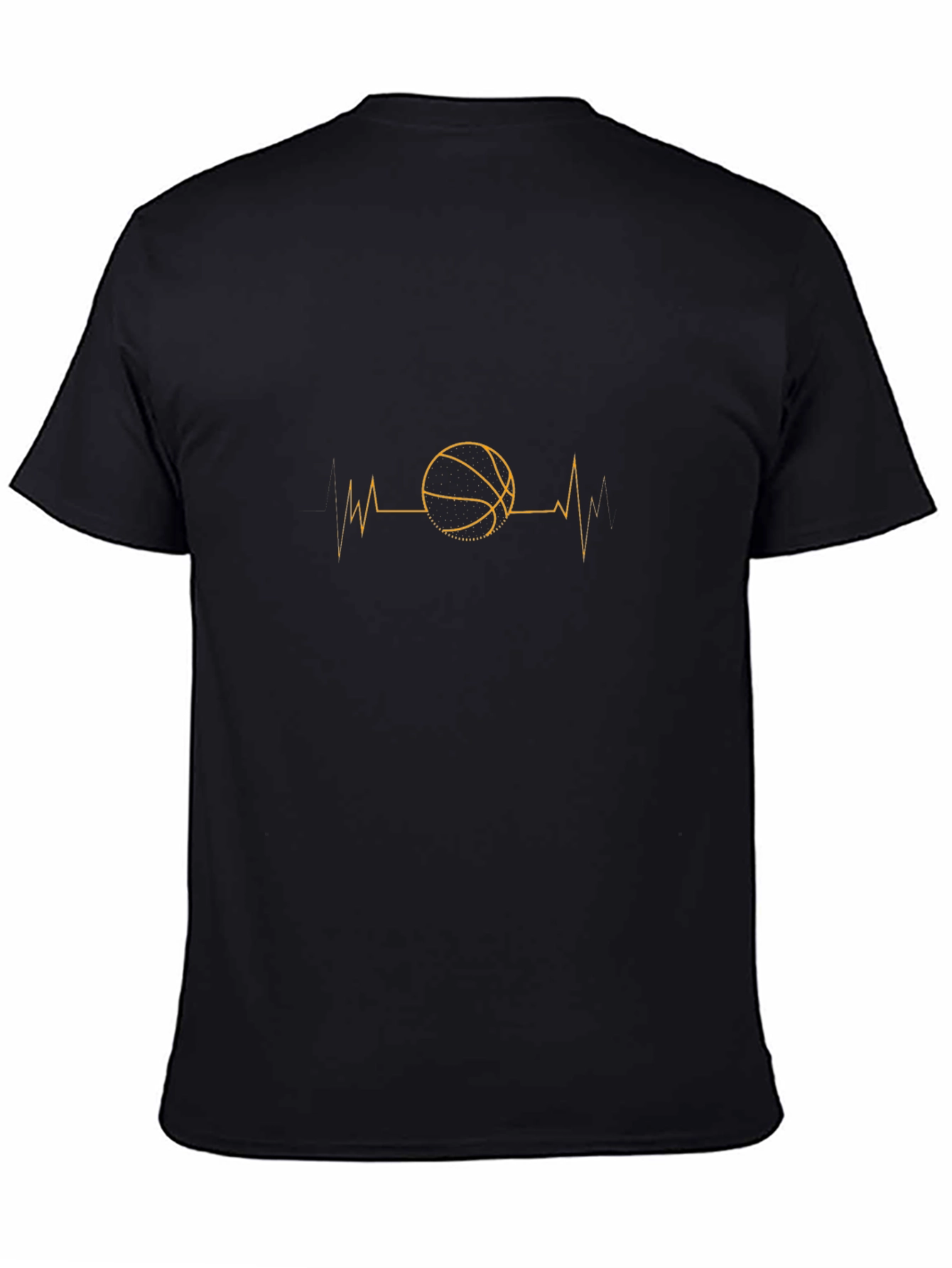 Basketball Heartbeat T-Shirt - Sports Fan Apparel