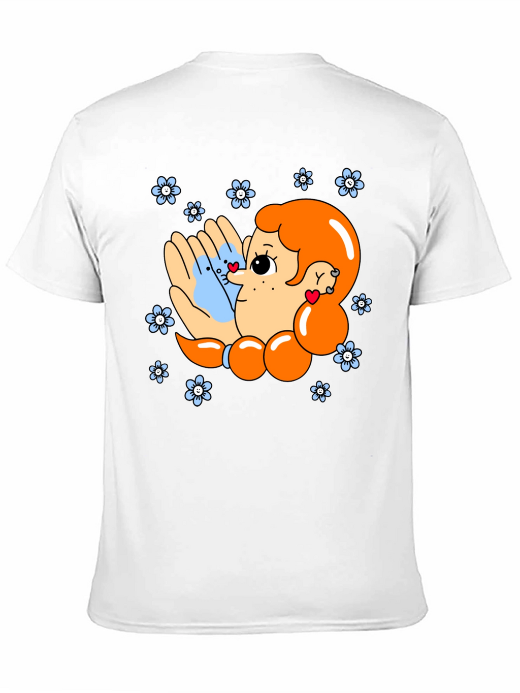 Cute Cartoon Graphic Print Black T-Shirt