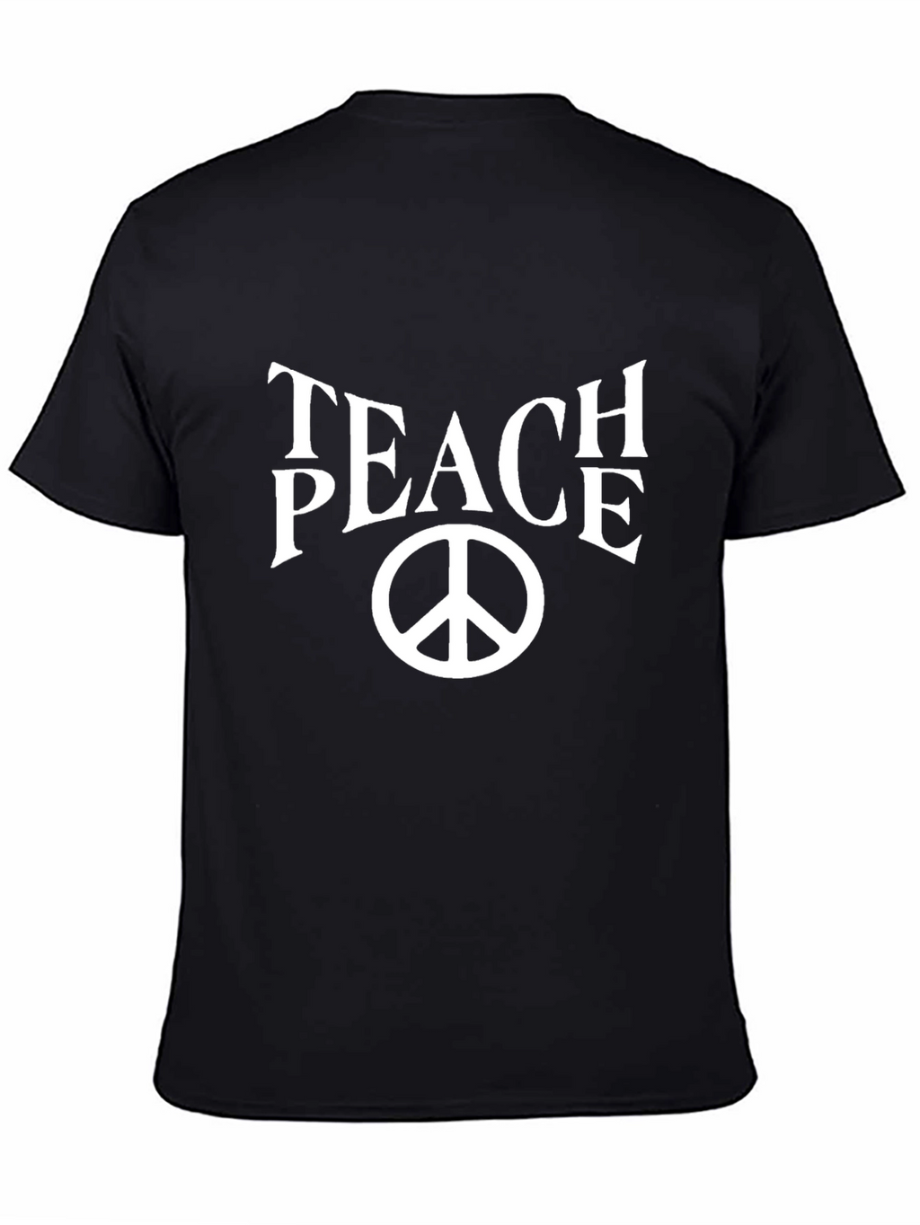Teach Peace T-Shirt - Black Cotton Blend