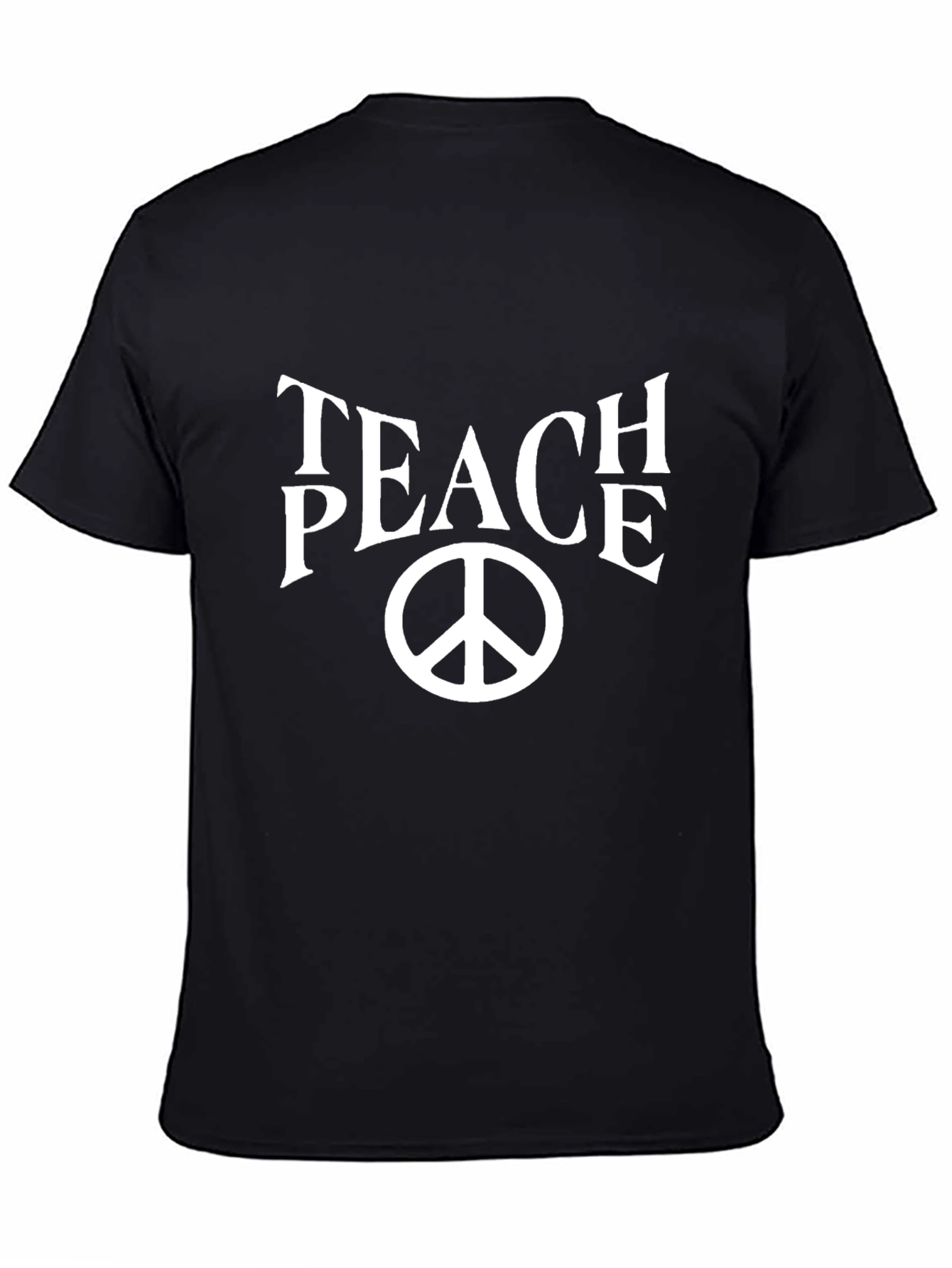 Teach Peace T-Shirt - Black Cotton Blend