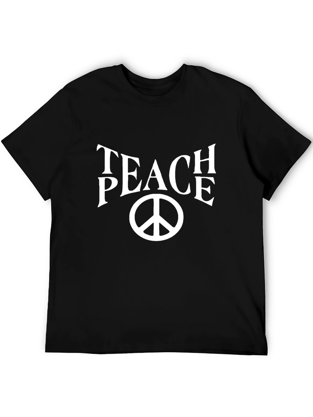 Teach Peace T-Shirt - Black Cotton Blend