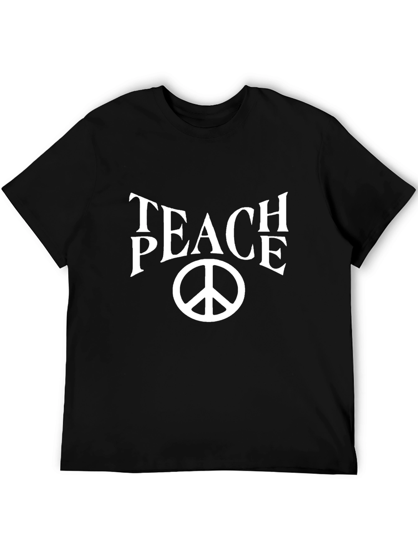 Teach Peace T-Shirt - Black Cotton Blend