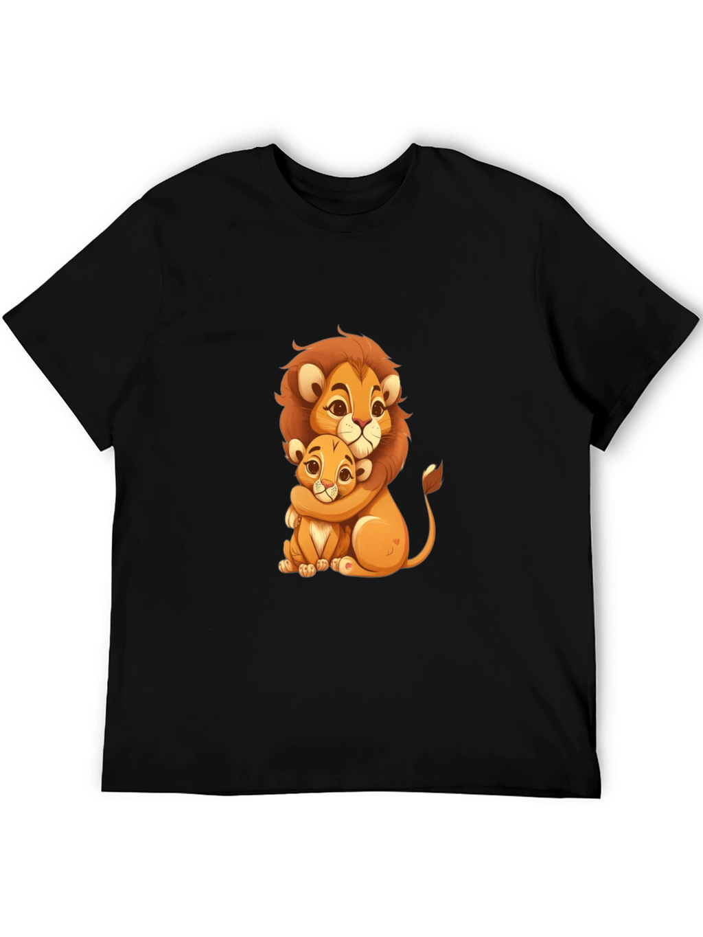Lion King Cartoon Graphic Black Tee