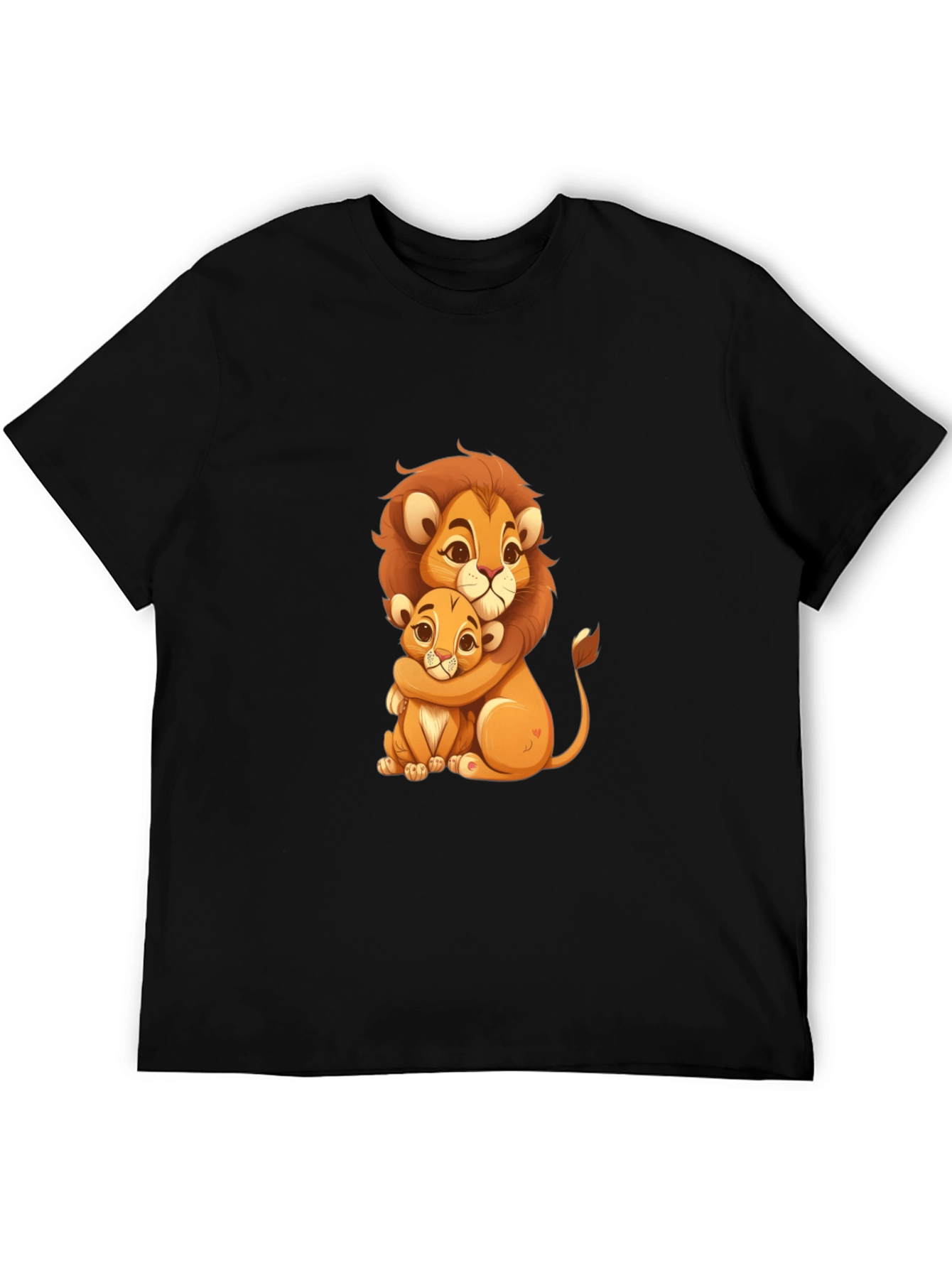 Lion King Cartoon Graphic Black Tee