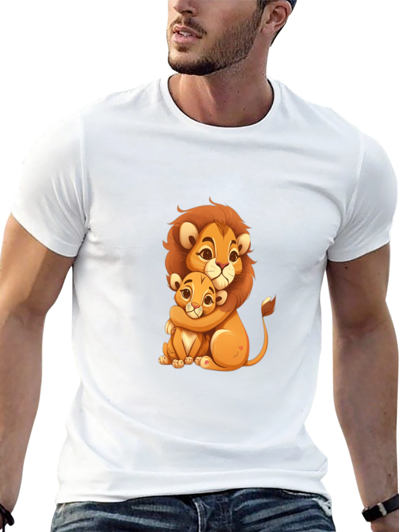 Lion King Cartoon Graphic Black Tee