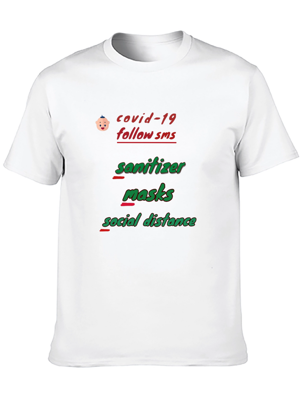 Covid-19 Safety Protocol Graphic T-Shirt