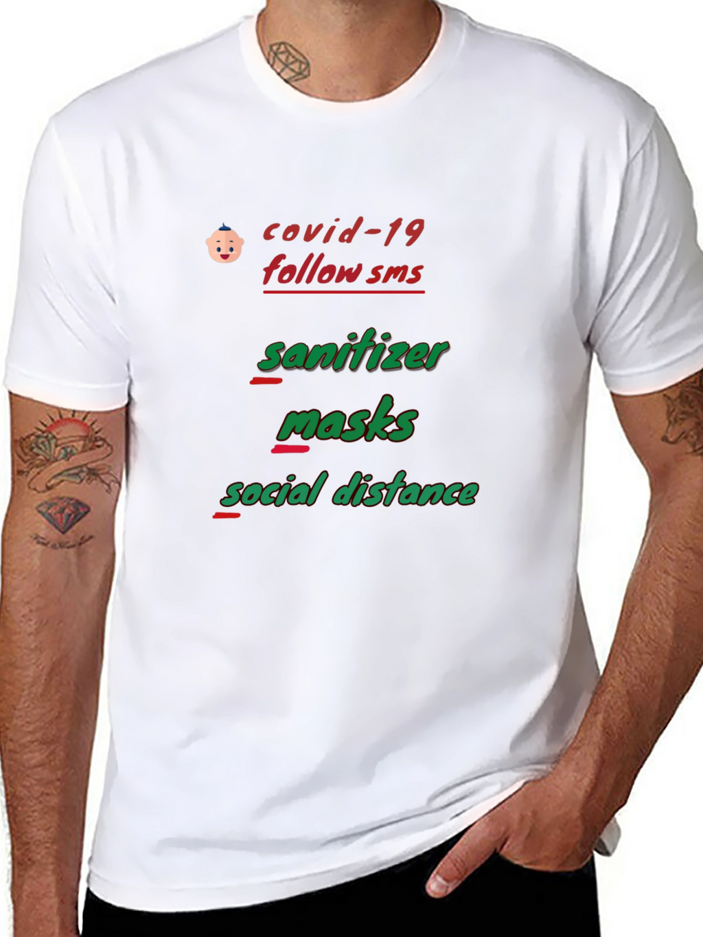 Covid-19 Safety Protocol Graphic T-Shirt