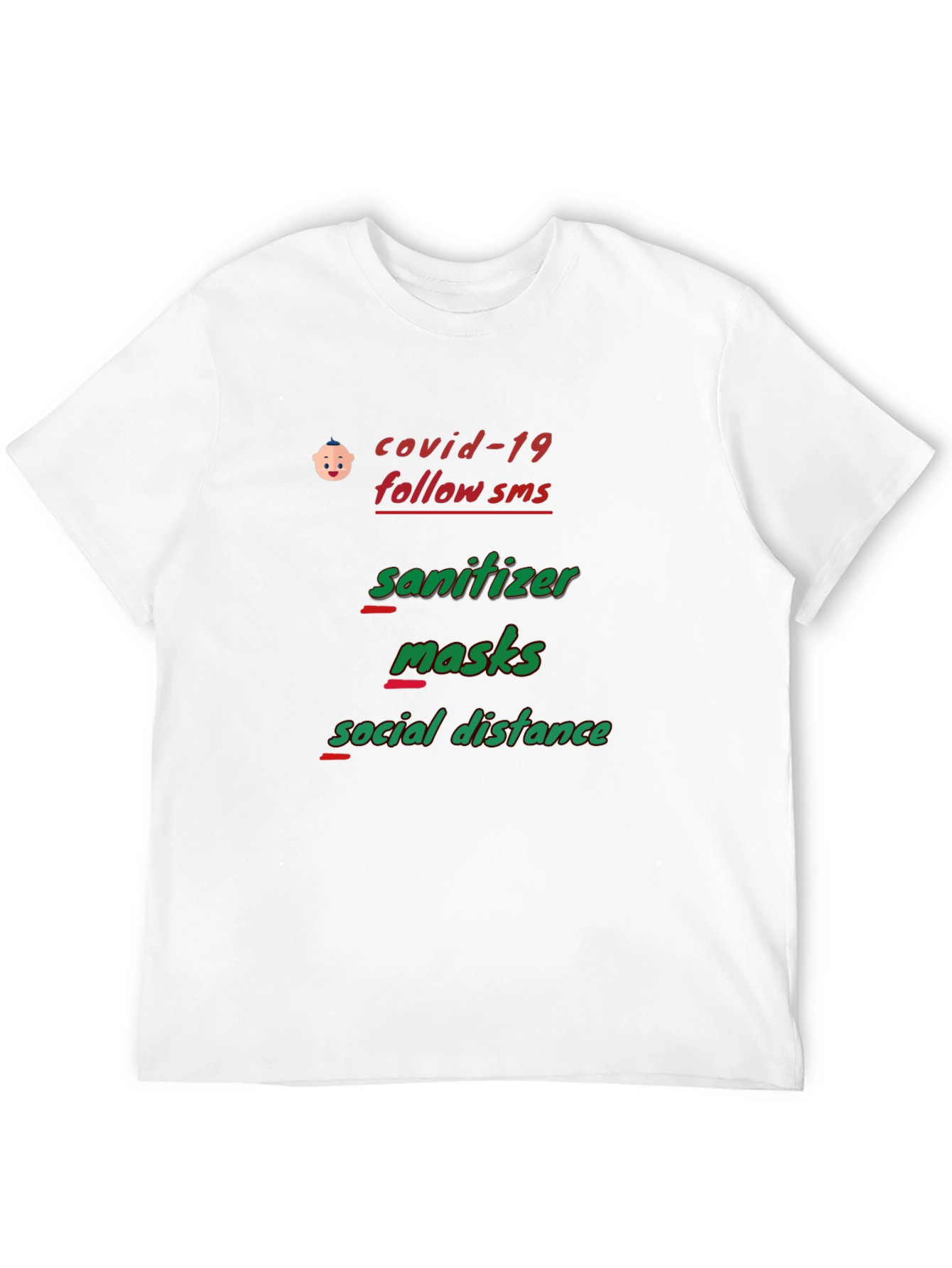 Covid-19 Safety Protocol Graphic T-Shirt